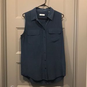 Equipment sleeveless silk top